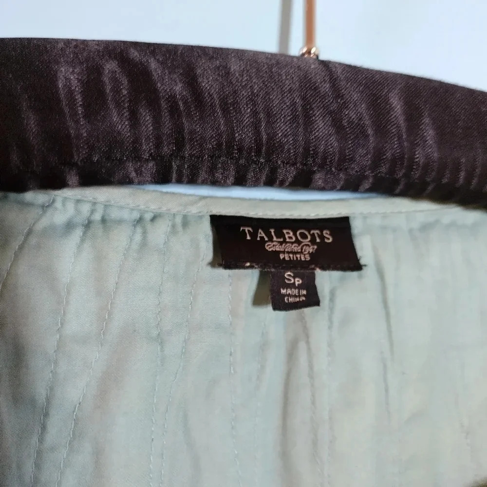 TALBOTS Petite Small Mint / Seafoam Green Blouse - Picture 3 of 13